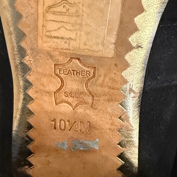 Tory Burch 10.5 Tess Suede Block Heel Black Leather Loafers Pumps - Picture 10 of 11